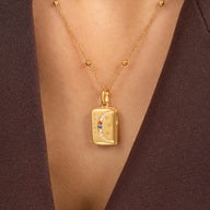 Written In The Stars Locket Necklace (Gold)