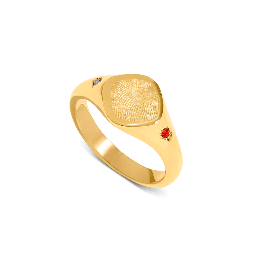 Written In The Stars Fingerprint Signet Ring (Gold)