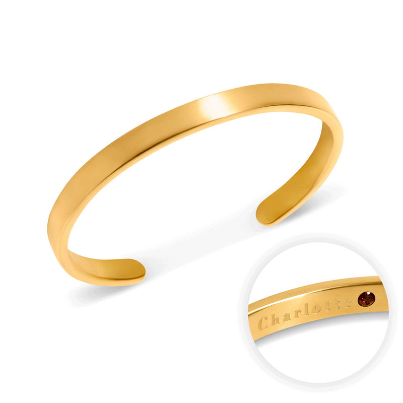 Custom Memento Cuff Bangle (Gold)