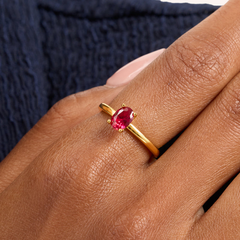 Birthstone Oval Legacy Ring 1ct (Gold)