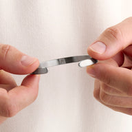 Custom Fingerprint Memento Cuff Bangle (Silver)