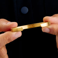 Custom Handwritten Memento Cuff Bangle (Gold)