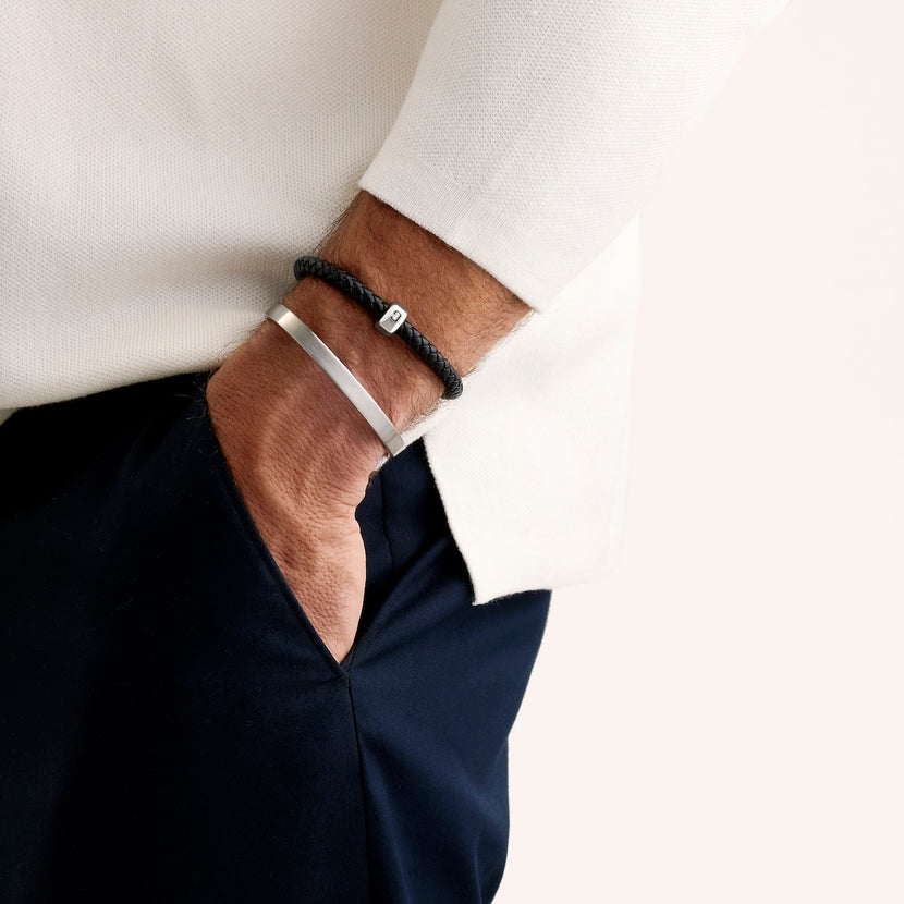Custom Handwritten Memento Cuff Bangle (Silver)