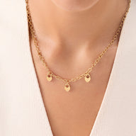 Custom Multi Love Locks Necklace (Gold)