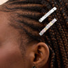 Custom Name Enamel Hair Clip (Silver)