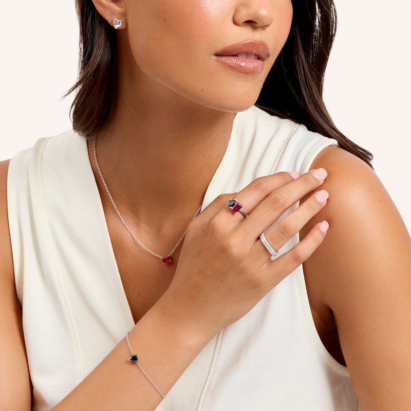 Custom Toi Et Moi Birthstone Legacy Ring (Silver)