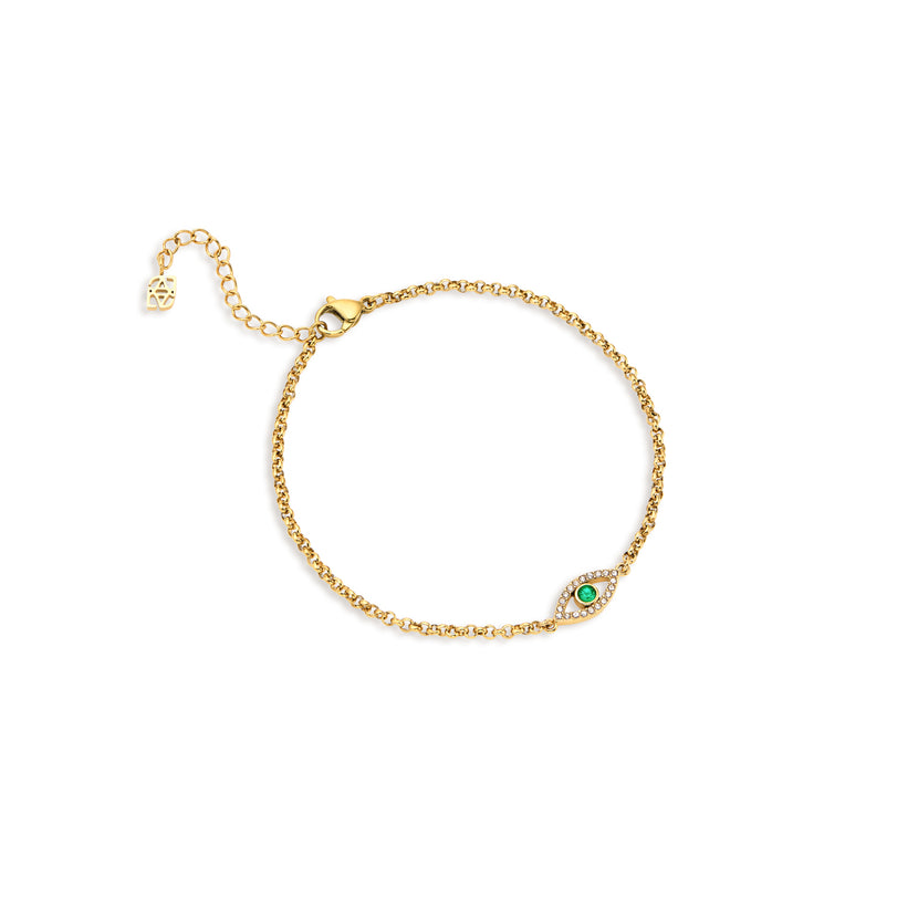 Custom Evil Eye Bracelet (Gold)