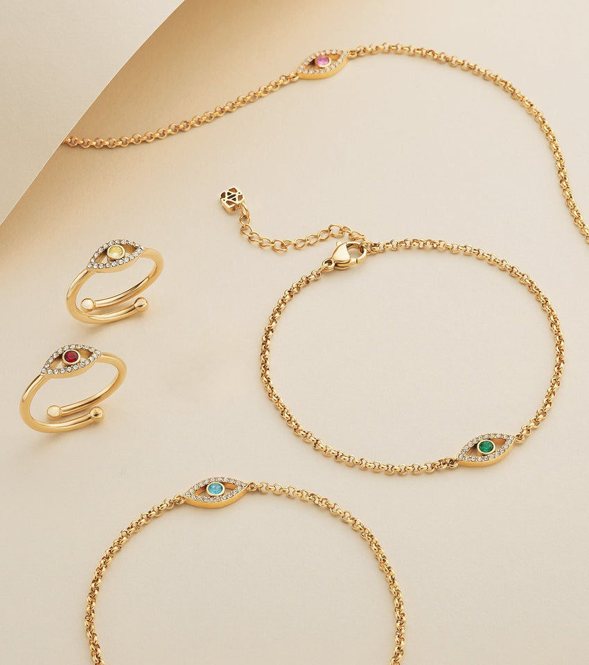 Evil Eye Necklace (Gold)