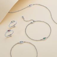 Custom Evil Eye Necklace (Silver)