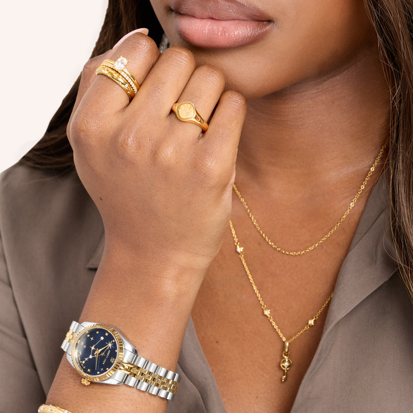 Written In The Stars Fingerprint Signet Ring (Gold)