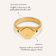 Written In The Stars Initial Signet Ring (Gold)