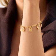 Custom Multi Love Locks Bracelet (Gold)