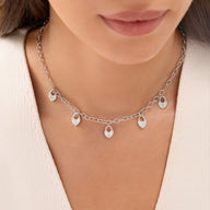 Custom Multi Love Locks Necklace (Silver)