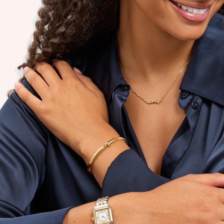 Script Name Cuff Bangle (Gold)