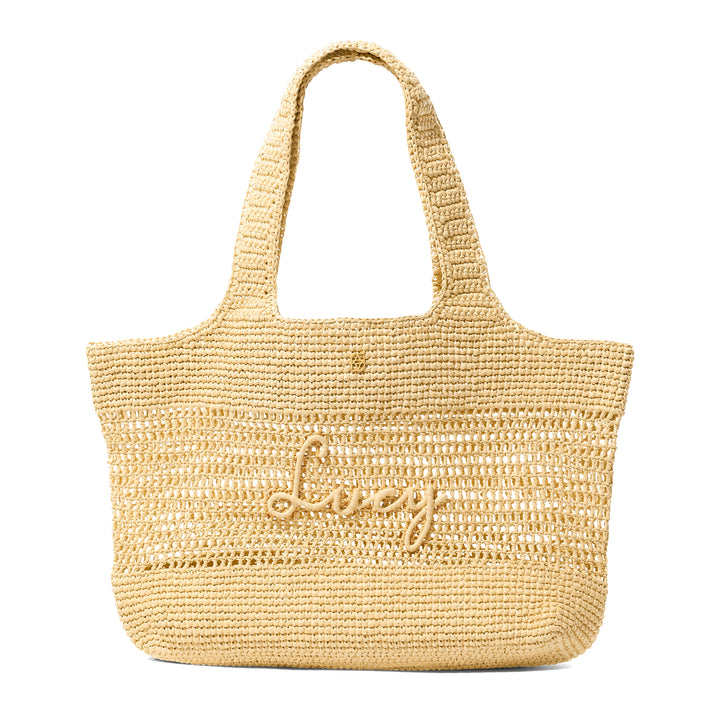 Personalised Raffia Tote Bag (Natural)