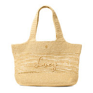 Personalised Raffia Tote Bag (Natural)