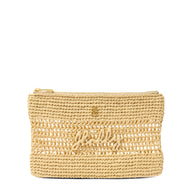 Personalised Raffia Pouch (Natural)