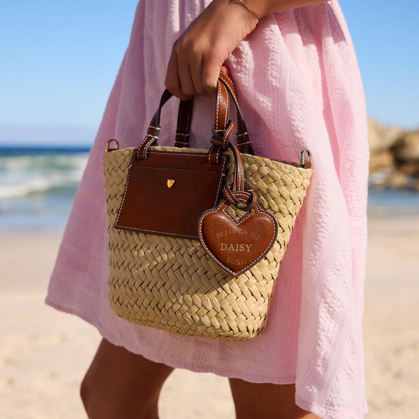 Kid's Raffia Structured Bag (Natural)