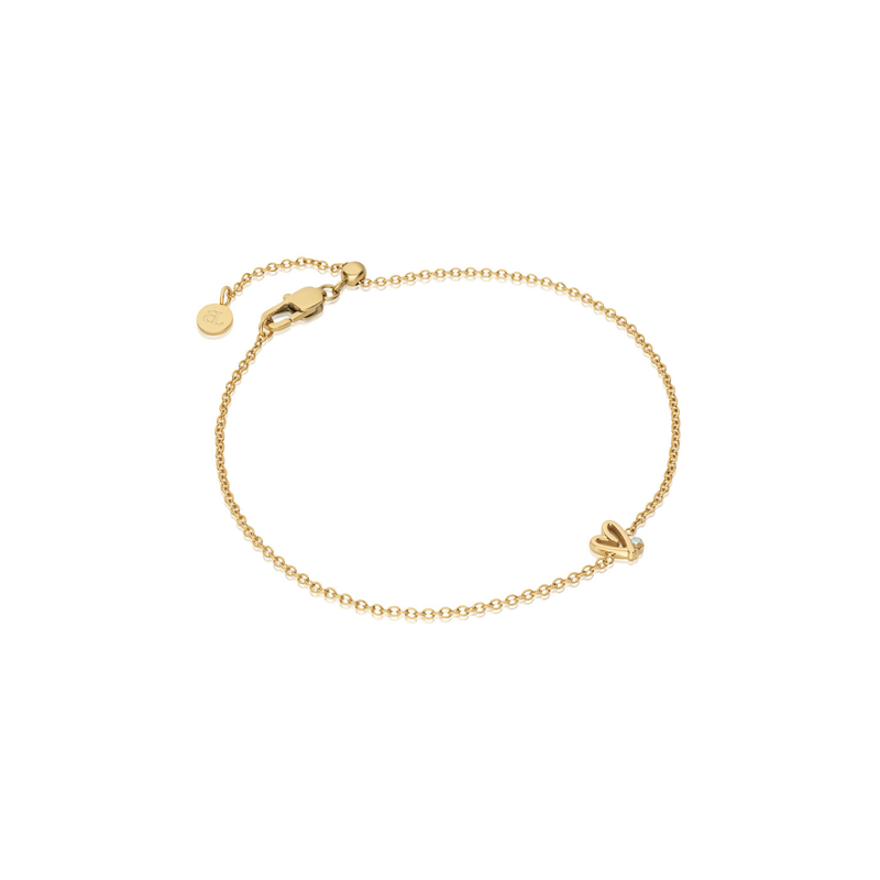 Stacey's Stories Doodle Heart Bracelet (Gold)