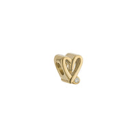 Doodle Heart Bracelet Charm (Gold)