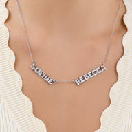 Bubble Name Necklace (Silver)