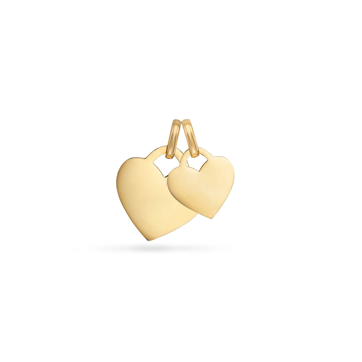 Double Heart Token Necklace