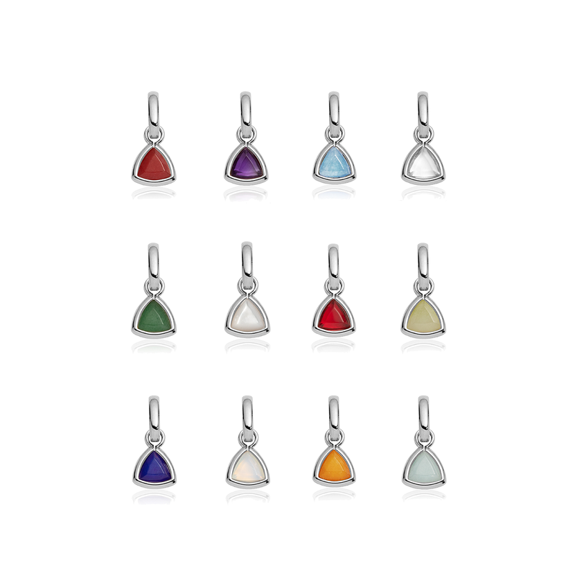 Droplet Birthstone Pendant (Silver)