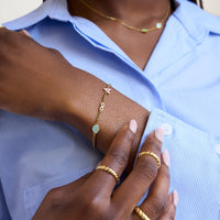 Enamel Charm Builder Bracelet (Gold)