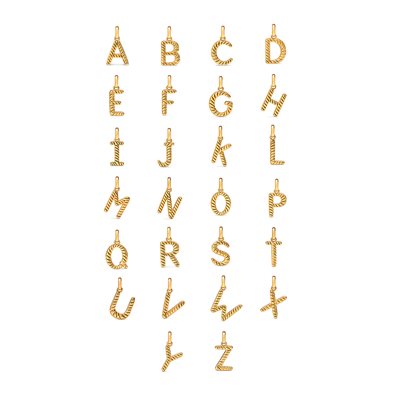 Entwine Initial Pendant (Gold)