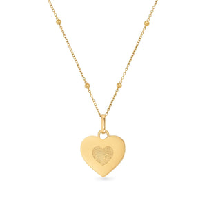 Uniquely Yours Fingerprint Heart Necklace - Single Fingerprint (Gift Version)