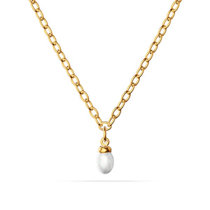 Fine Organic Pearl Necklace (Gold)