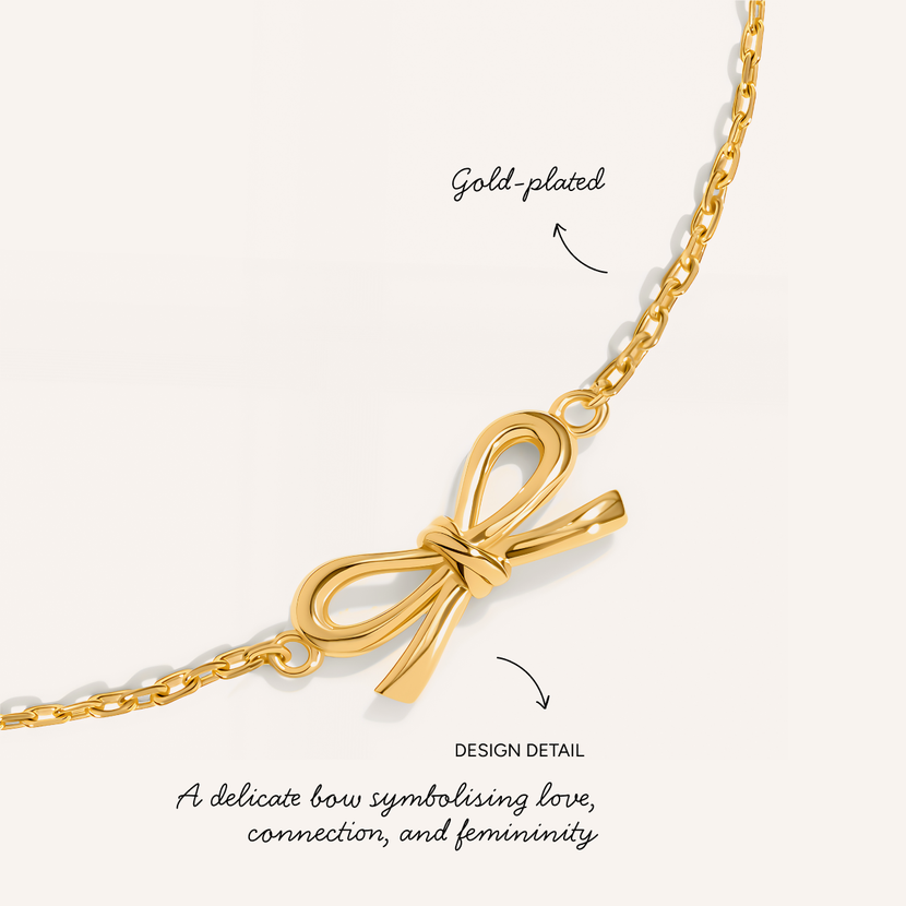Fine Bow Bracelet (Gold)