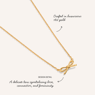 Fine Bow Jewellery Set (Gold)