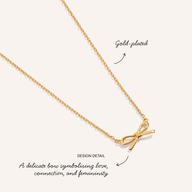 Fine Bow Necklace (Gold)