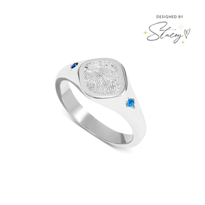 Written In The Stars Fingerprint Signet Ring (Silver)