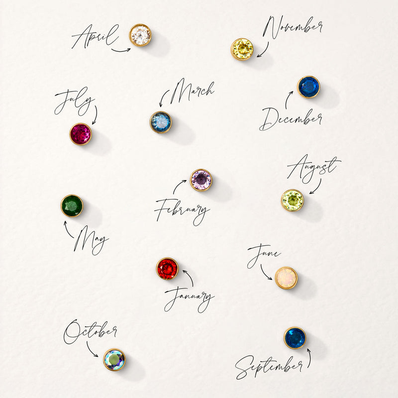 Floating Birthstone Charm Locket (Silver)