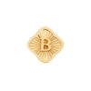 Rosette Textured Clover Charms (Gold) - Initials
