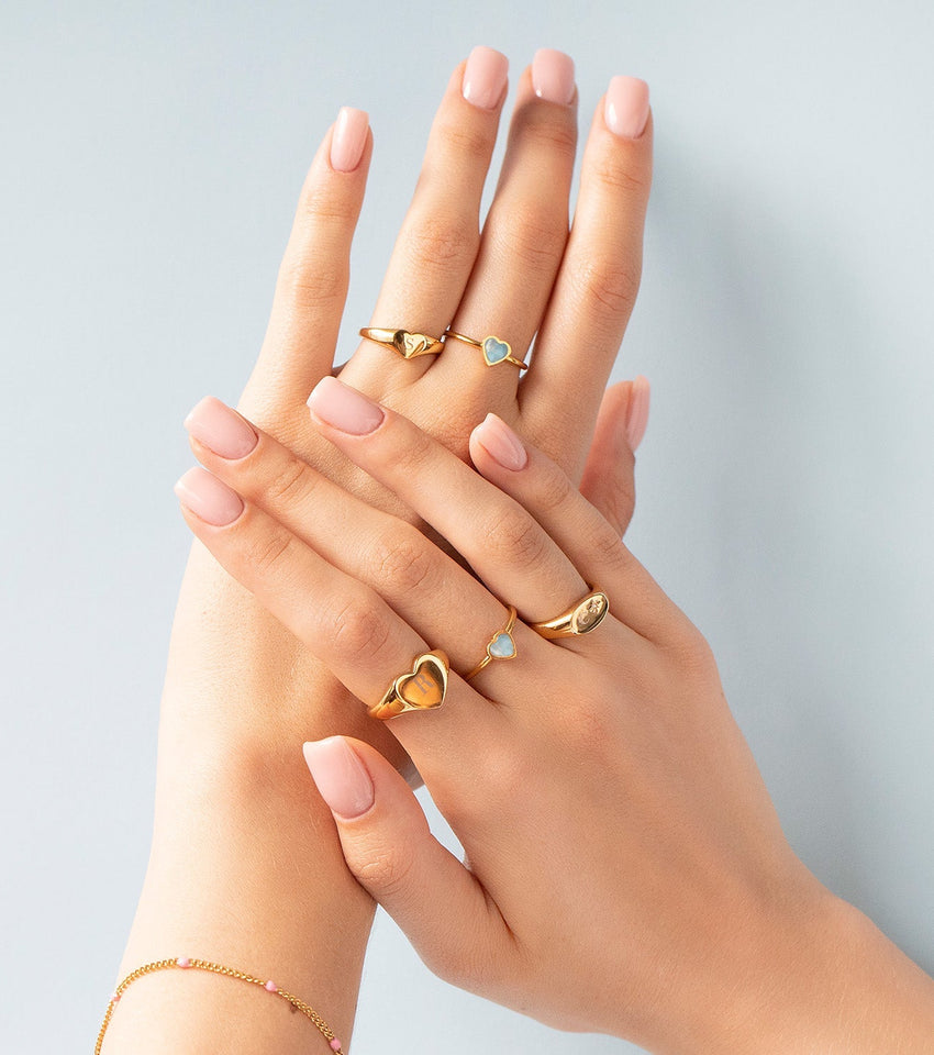 Blue Heart Ring (Gold)