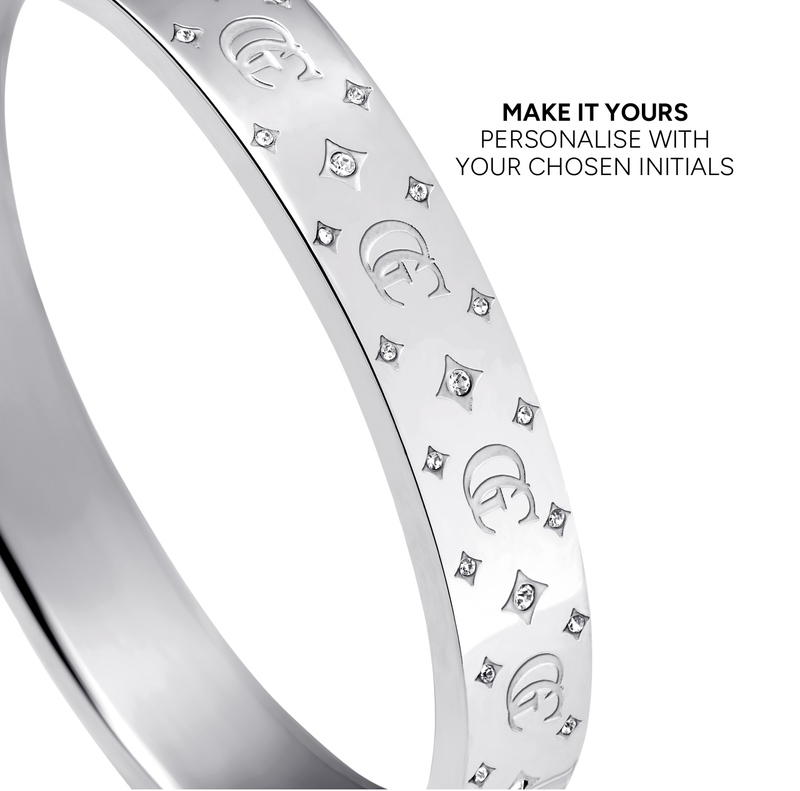 Own Way Monogram Bangle (Silver)