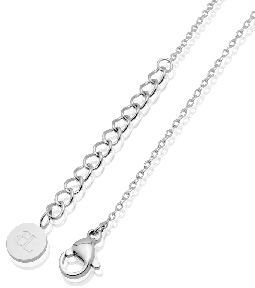 Organic Moonstone Necklace (Silver)