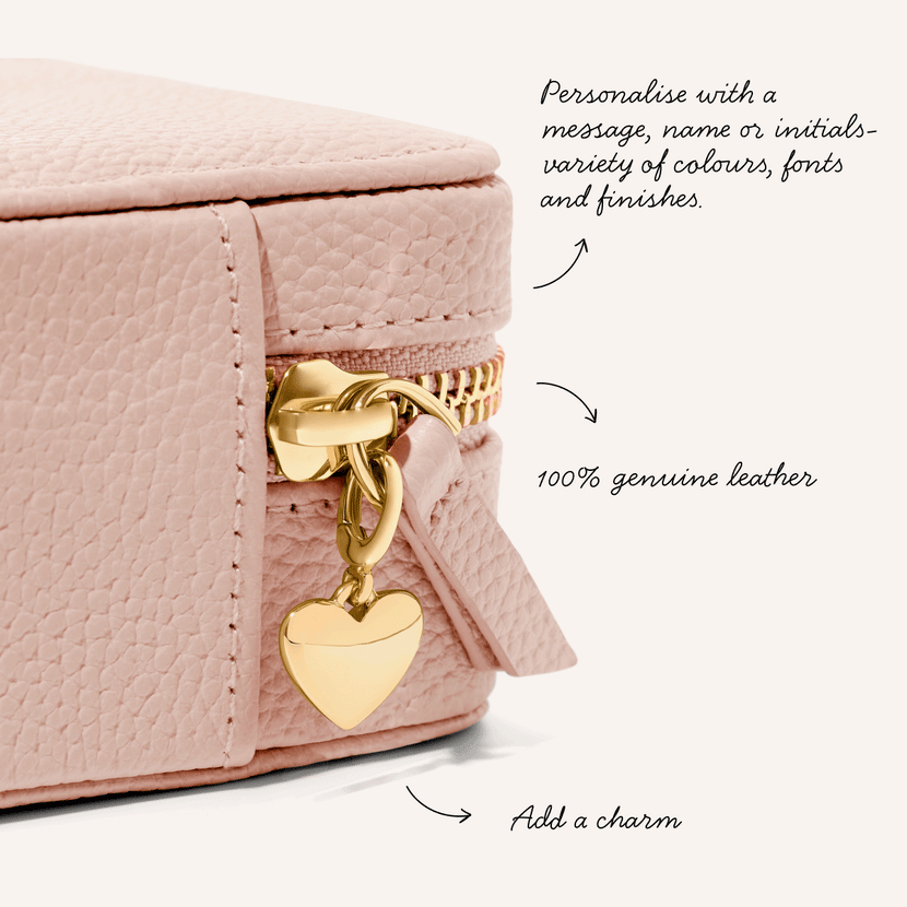 Small Leather Jewellery Box (Blush Nude)