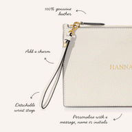 Leather Clutch Pouch (Ivory)