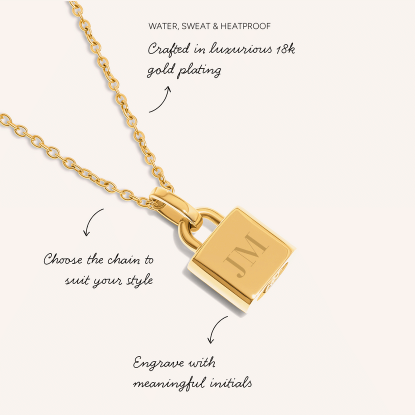 Padlock Necklace (Gold)