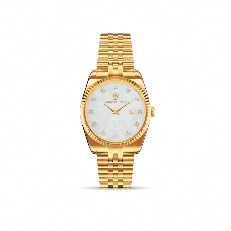 Mini Gold Pearl Link Belgravia 30 Watch
