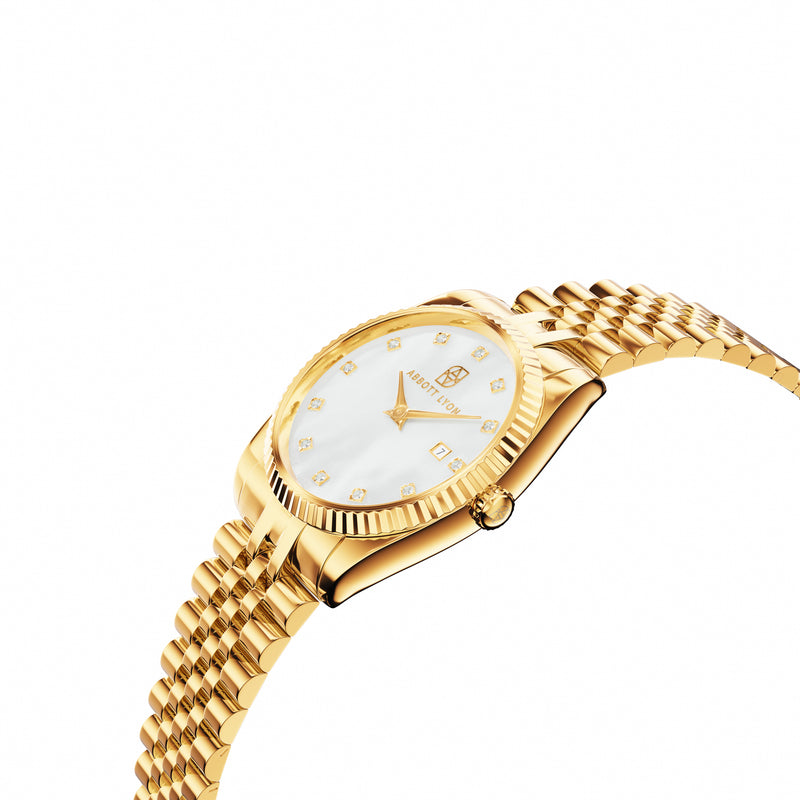 Mini Gold Pearl Link Belgravia 30 Watch