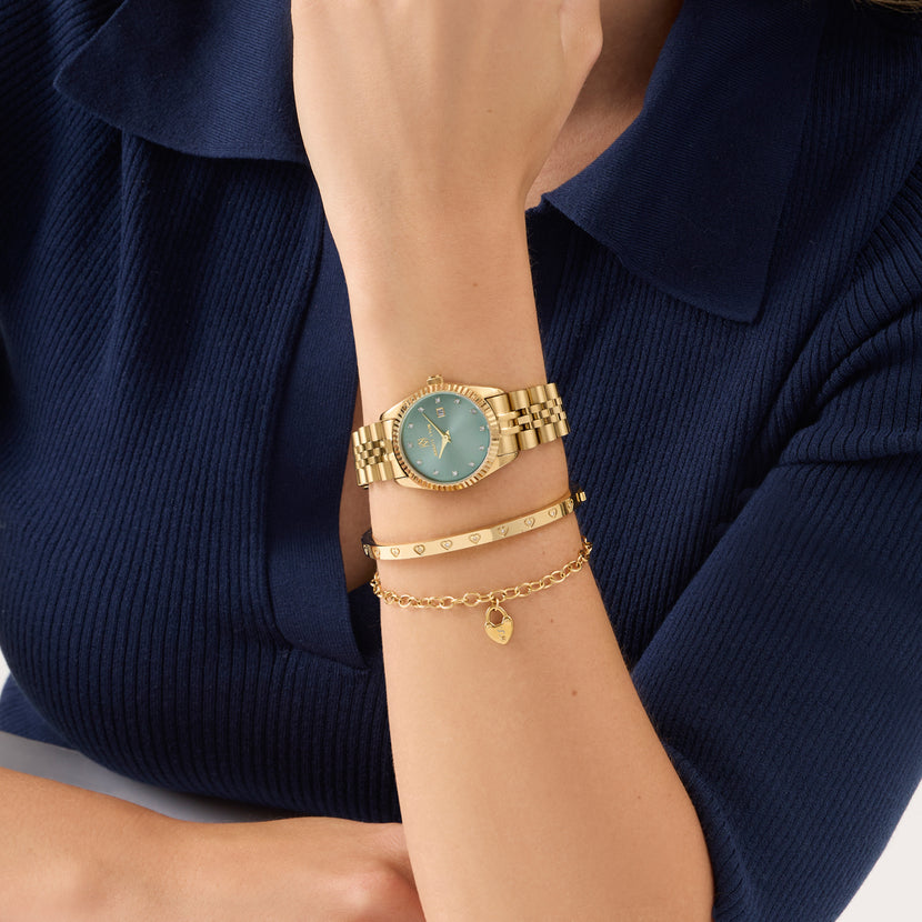Sage Green Belgravia 30 Watch (Gold)