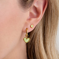 Mint Green Quartz Heart Set (Gold)