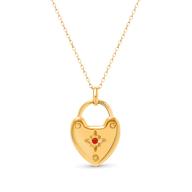 Photo Love Locket Necklace (Gold)