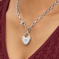 Photo Love Locket Necklace (Silver)