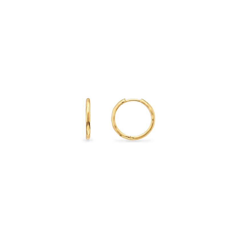 Hammered Hoop Earring (Gold)